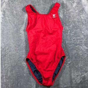 TYR Red Athletic One-Piece Swim Suit